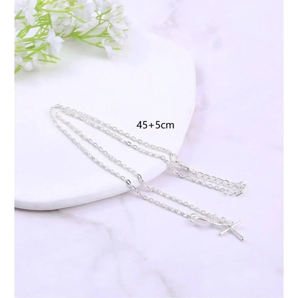 Cross Lariat Necklace